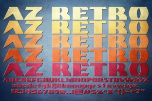 AZ Retro: A Bold 70s Sans Serif Headline Font That Delivers