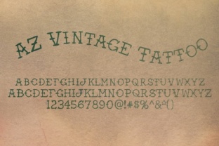 AZ Vintage Tattoo: A Serif Font with Soul for Thoughtful Design