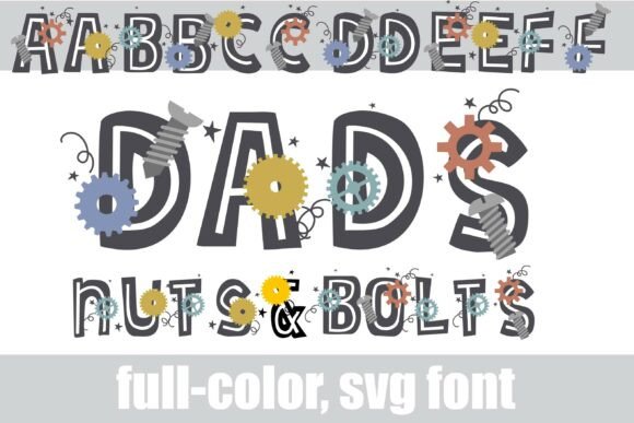 Dads Nuts and Bolts: A Bold Industrial Display Typeface for Digital Branding