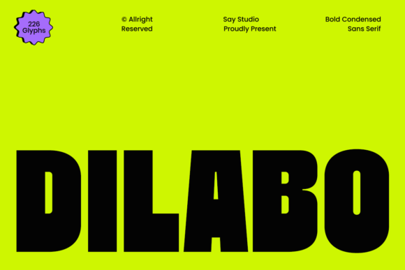 Dilabo: A Bold Sans Serif Font for Campaign Headlines