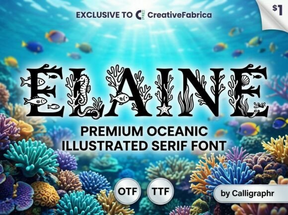 Elaine: A Decorative Display Font That Commands Attention