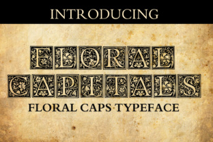 Floral Capitals: A Vintage Display Font for Editorial Charm