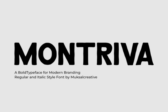 Montriva: A Bold Sans Serif Font for Handmade Brands