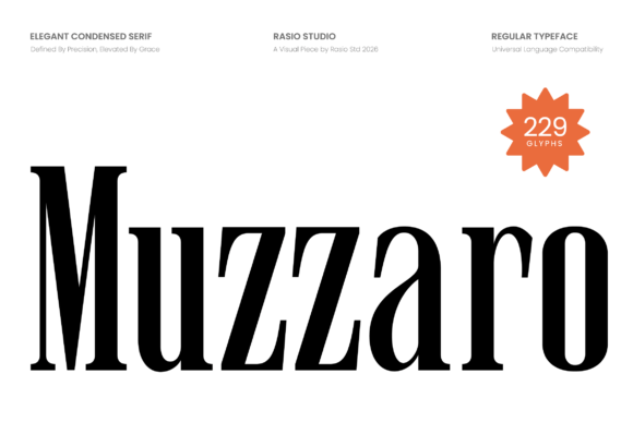 Muzzaro: A Luxurious Serif Font for Polished Branding
