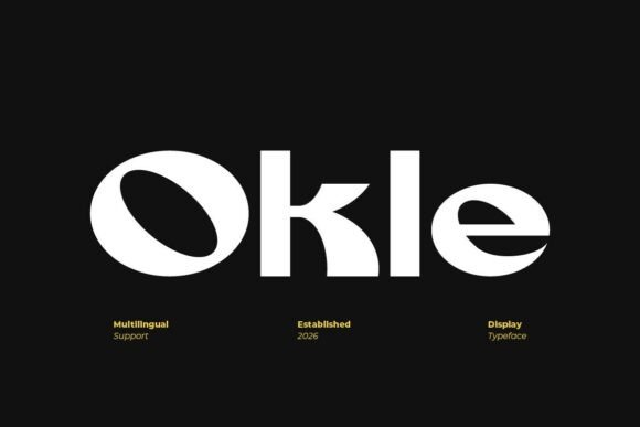 Okle: A Bold Sans Serif Display Typeface for Digital Design