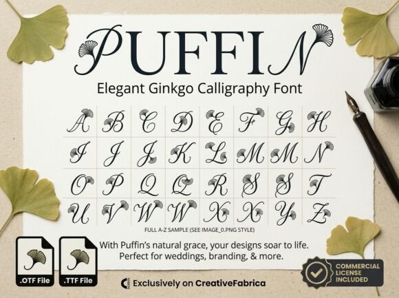 Puffin: A Decorative Display Font for Editorial Impact