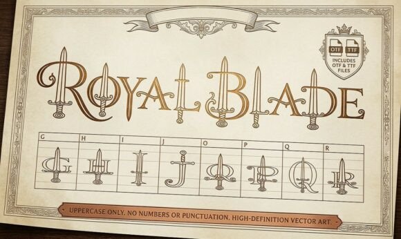 Royal Blade: A Decorative Font That Elevates Your Brand