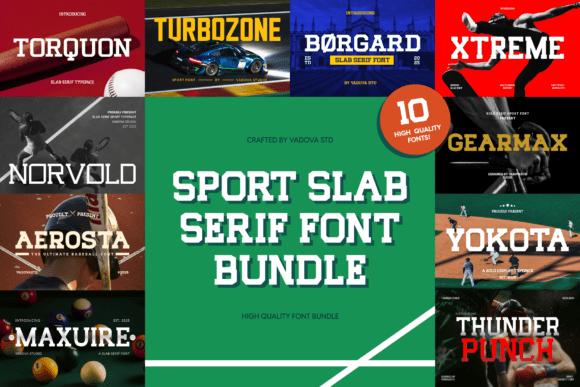 Sport Slab Serif Bundle: A Bold, Grounded Typeface for Athletic & Craft Branding