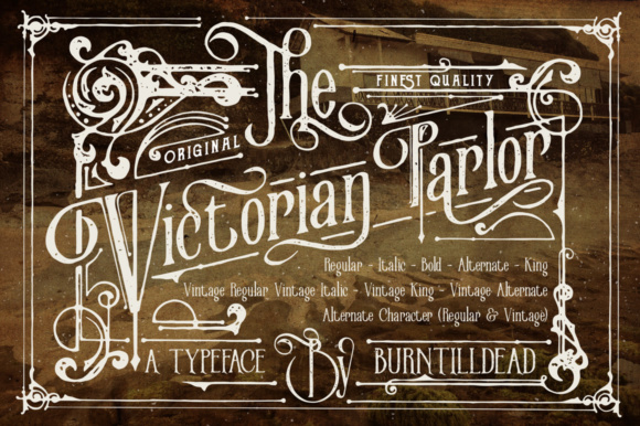 Victorian Parlor: A Rich, Textured Serif for Thoughtful Branding